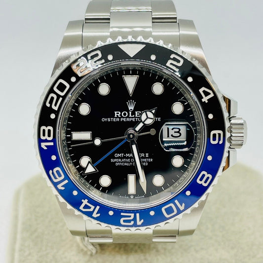 Pre-Owned Rolex GMT Master II 126710BLNR Oyster Bracelet Black Batman
