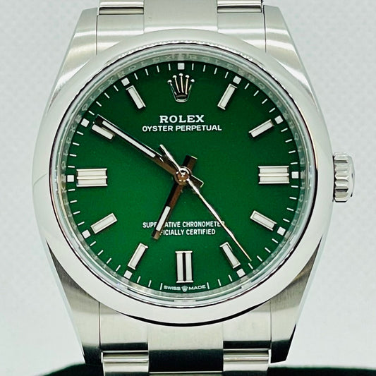 Pre-Owned Rolex Oyster Perpetual 126000 Oyster Bracelet Green