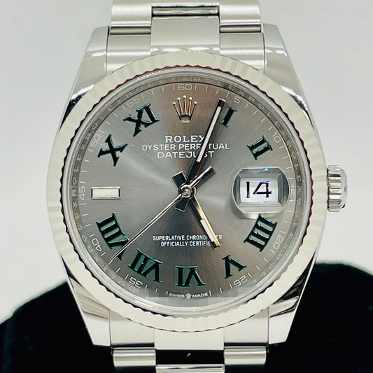 Pre-Owned Rolex Datejust 126234 Slate Roman Oyster Bracelet 36mm