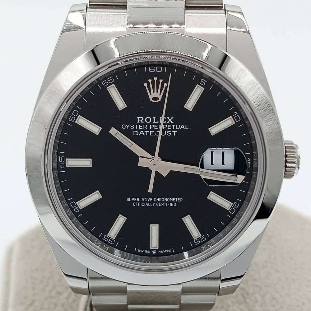 Pre-Owned Rolex Datejust 126300 Oyster Bracelet Black