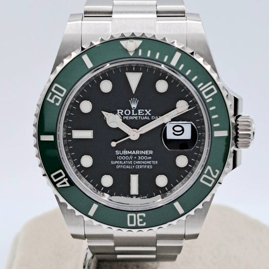 Pre-Owned Rolex Submariner Date 126610LV Oyster Bracelet Black Green 41mm