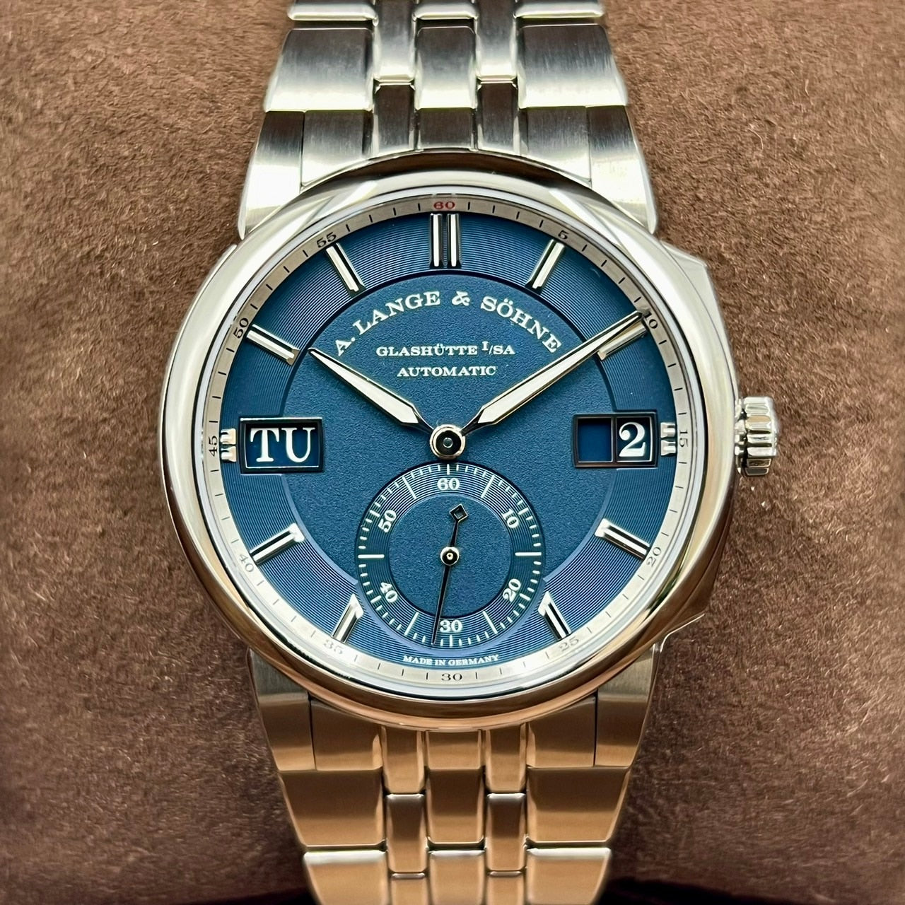 プレオウンド ランゲ&ゾーネ オデュッセウス 363.179 ダークブルー ステンレススチール 40.5mm
