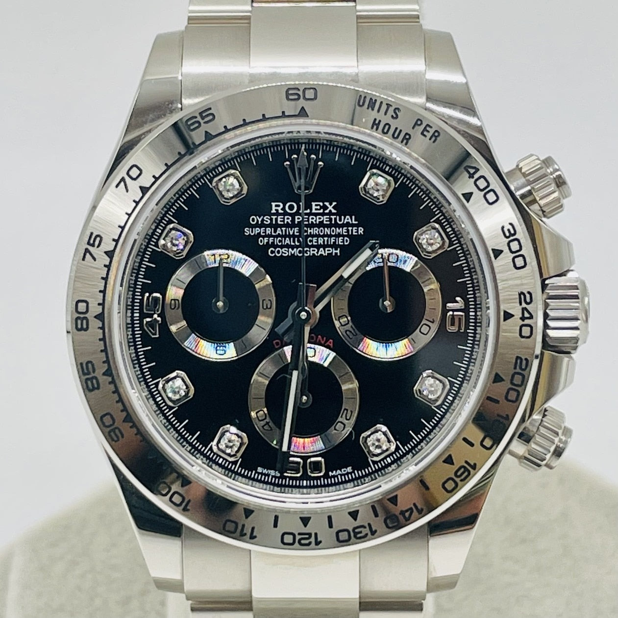 Pre-Owned Rolex Daytona 116509G Oyster Bracelet Steel & Black