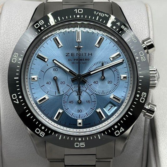 Pre-Owned Zenith Chronomaster Sport 03.3105.3600/52.M3100 Aqua Blue 41mm