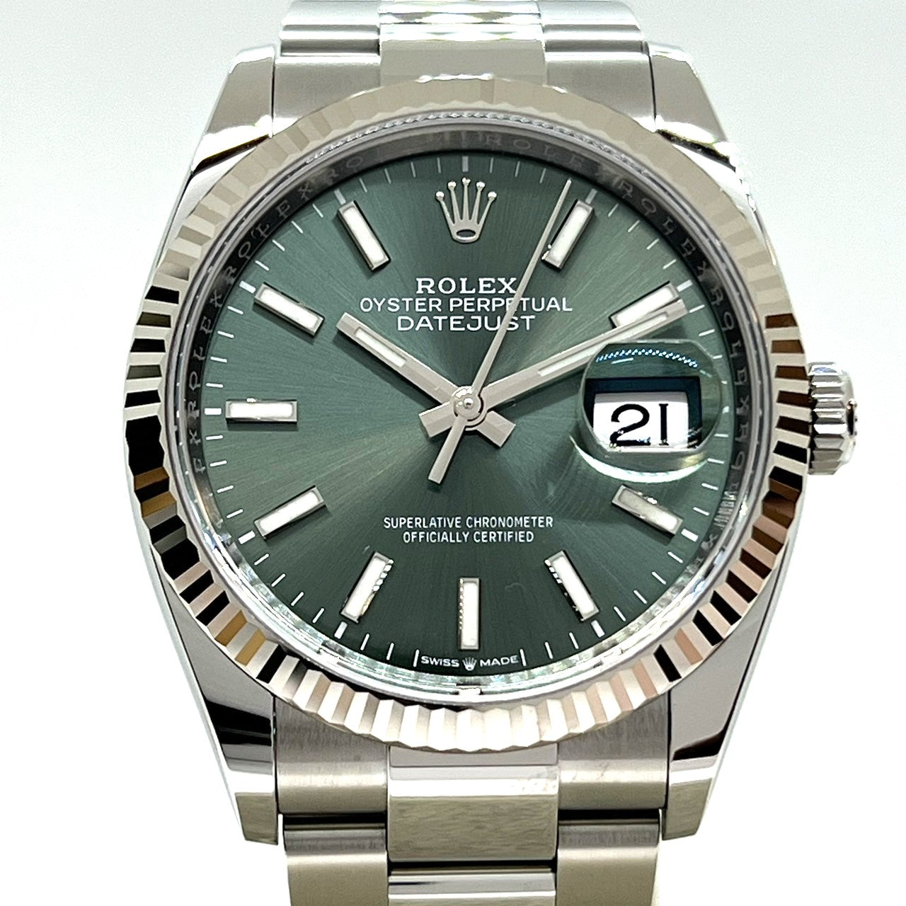 プレオウンド ロレックス デイトジャスト 126234ミントグリーン 36mm