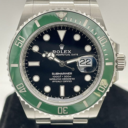Pre-Owned Rolex Submariner Date 126610LV Oyster Bracelet Black Green 41mm