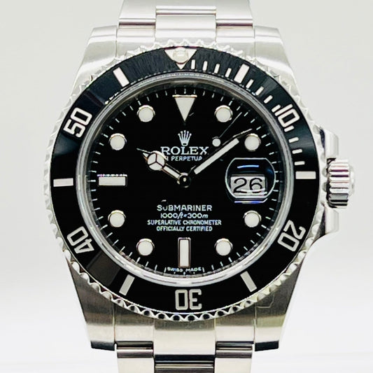 Pre-Owned Rolex Submariner Date Oyster Stainless Black 116610LN