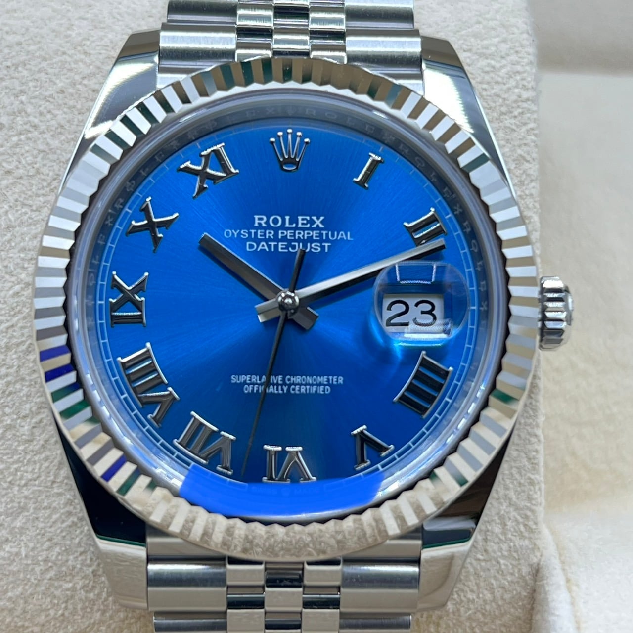 プレオウンド ロレックス デイトジャスト 126334 アズーロブルー ジュビリーブレス 41mm