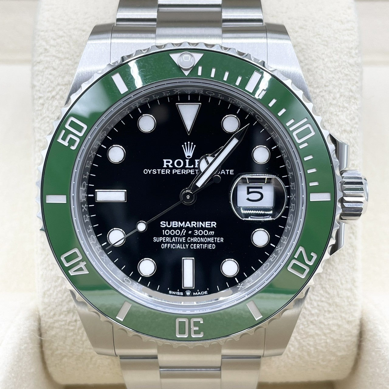 プレオウンド ロレックス サブマリーナ デイト 126610LV オイスターブレスレット ブラックグリーン 41mm