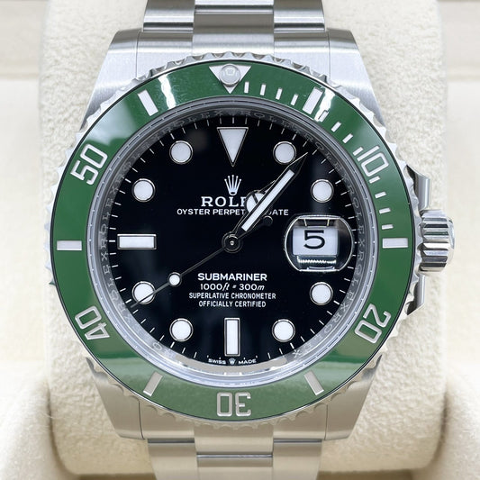 Pre-Owned Rolex Submariner Date 126610LV Oyster Bracelet Black Green 41mm