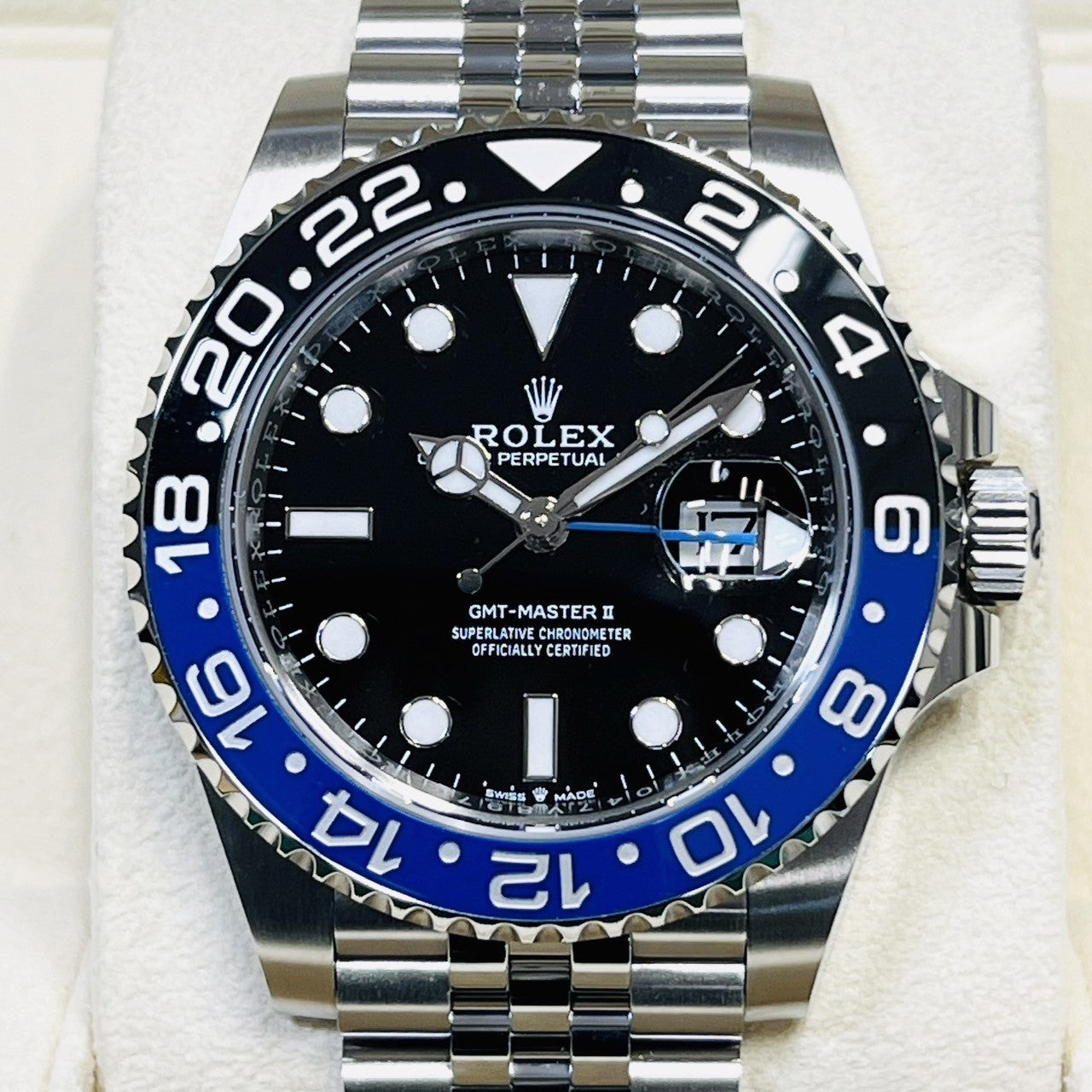 롤렉스 GMT 마스터 II 126710BLNR Jubilee 팔찌 검은 배트맨 40mm
