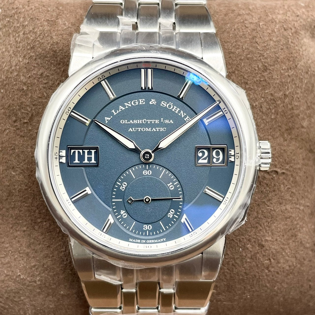 【保護シール付き】ランゲ&ゾーネ オデュッセウス 363.179 ダークブルー ステンレススチール 40.5mm