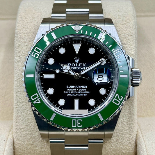 Pre-Owned Rolex Submariner Date 126610LV Oyster Bracelet Black Green 41mm