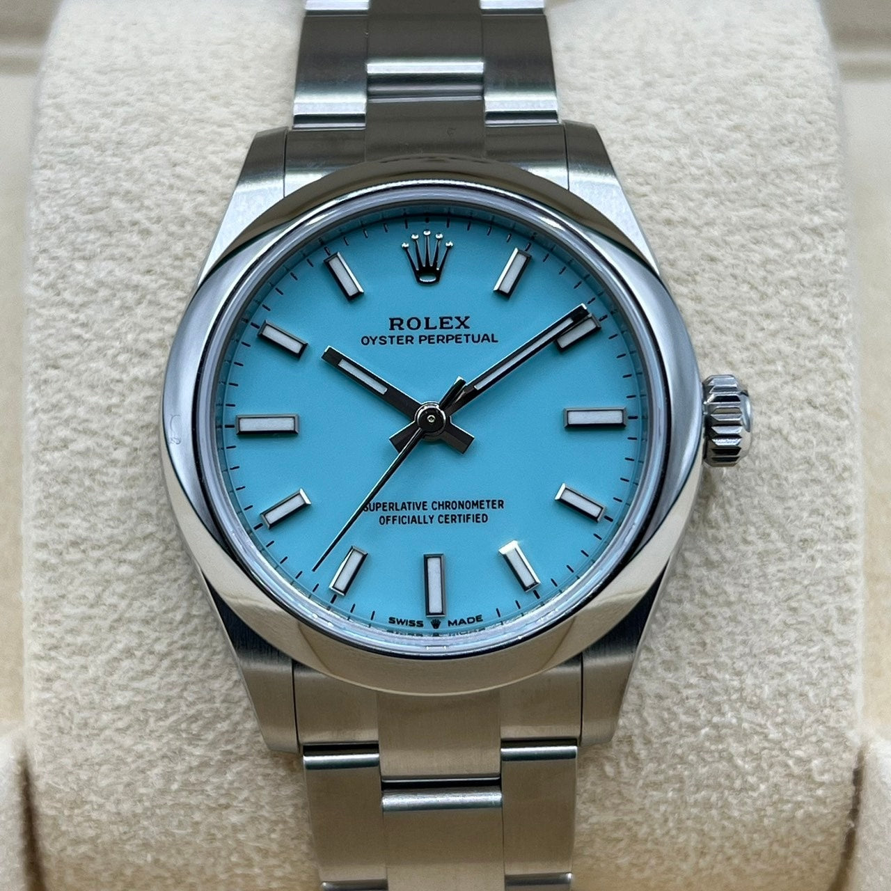 プレオウンド ロレックス オイスターパーペチュアル 277200 オイスターブレスレット ターコイズブルー 31mm