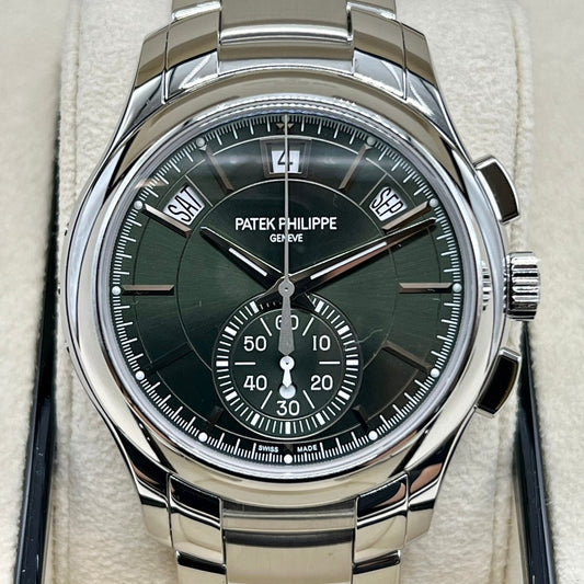 Pre-Owned Patek Philippe Complication 5905/1A-001 Olive Green Soleil 42mm