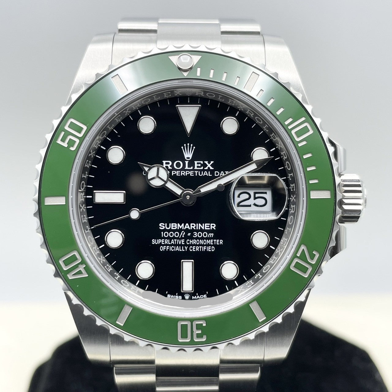 Pre-Owned Rolex Submariner Date 126610LV Oyster Bracelet Black Green 41mm