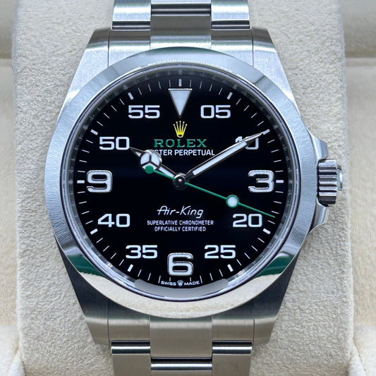 Pre-Owned Rolex Air King 126900 Black 40mm Stainless Oyster Bracelet