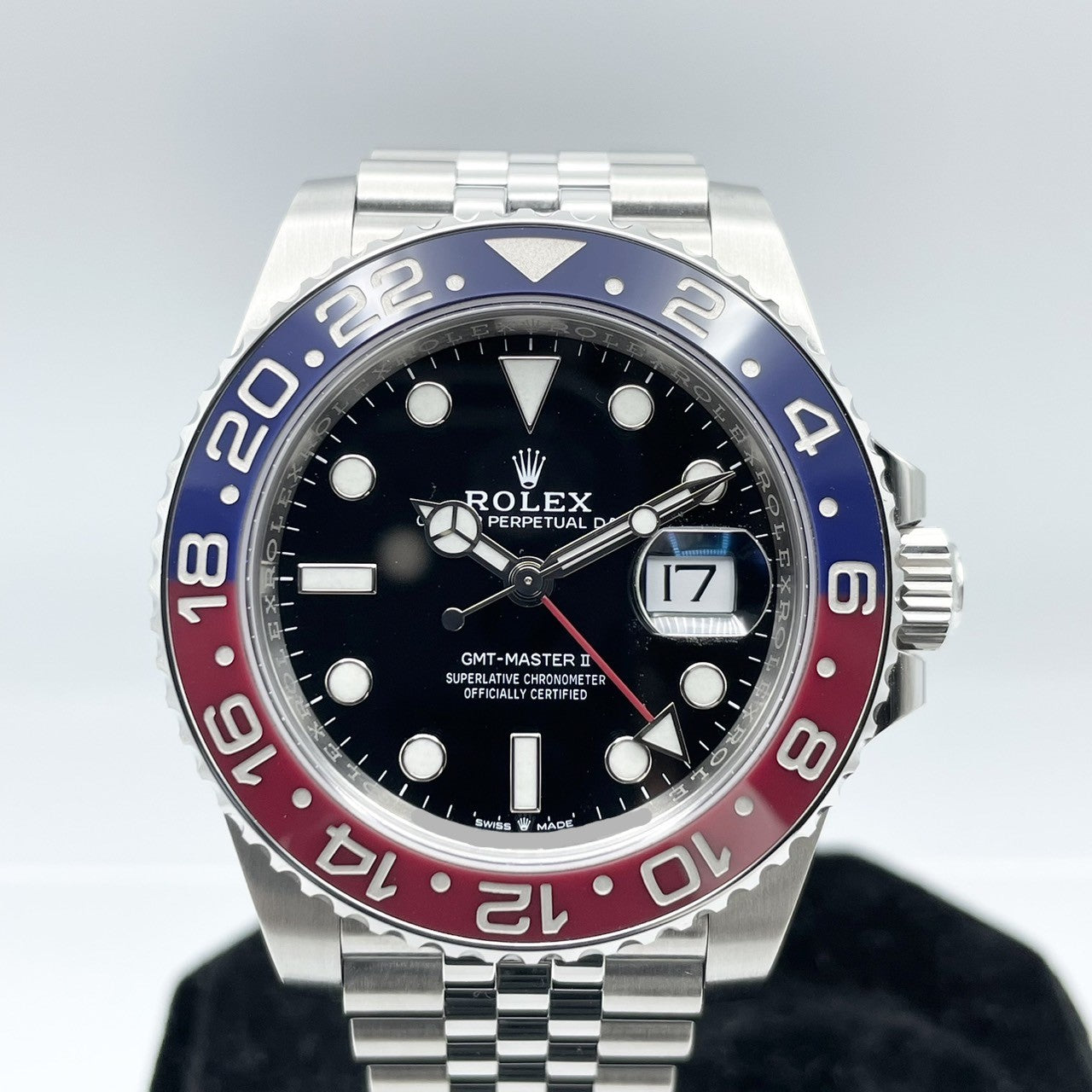 롤렉스 GMT 마스터 II 126710Blro Jubilee 팔찌 검은 40mm