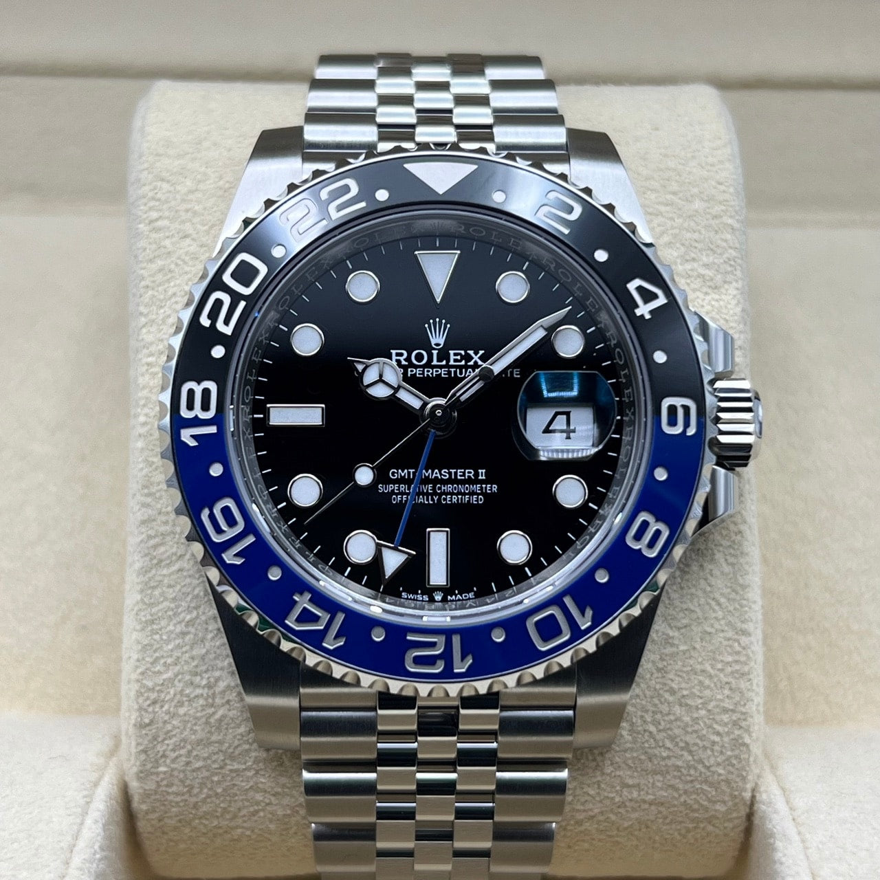롤렉스 GMT 마스터 II 126710BLNR Jubilee 팔찌 검은 배트맨 40mm