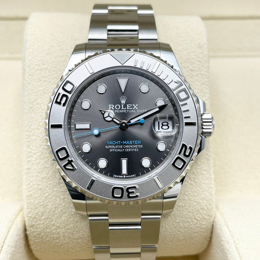 Pre-Owned Rolex Yachtmaster 268622 Oyster Bracelet Dark Rodium 37mm