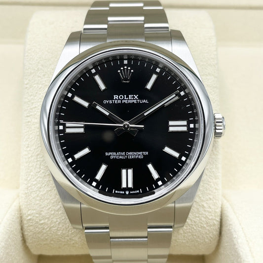 Pre-Owned Rolex Oyster Perpetual 124300 Oyster Bracelet Black 41mm