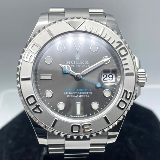 Pre-Owned Rolex Yachtmaster 268622 Oyster Bracelet Dark Rodium 37mm