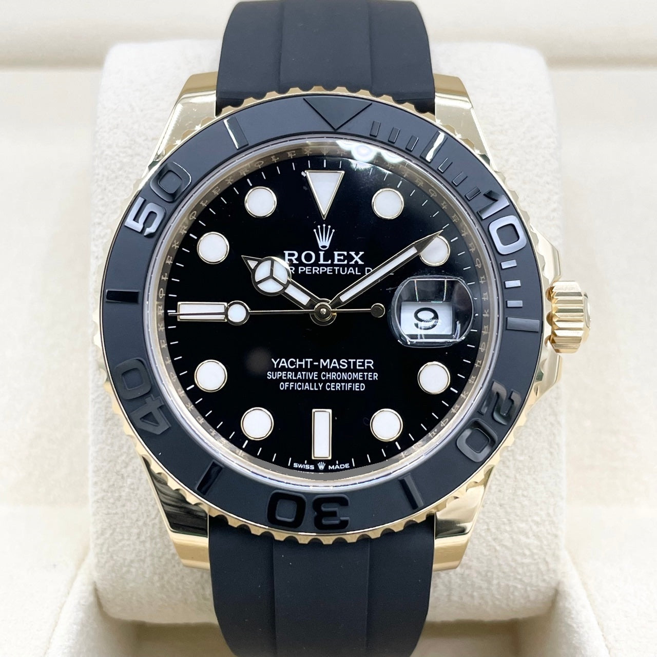 Rolex Yachtmaster 226658 Black Black Rubber Belt Yellow Gold 42mm