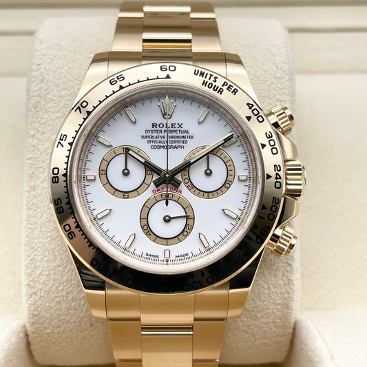 Pre-Owned Rolex Daytona 126508 White 40mm Solid Gold
