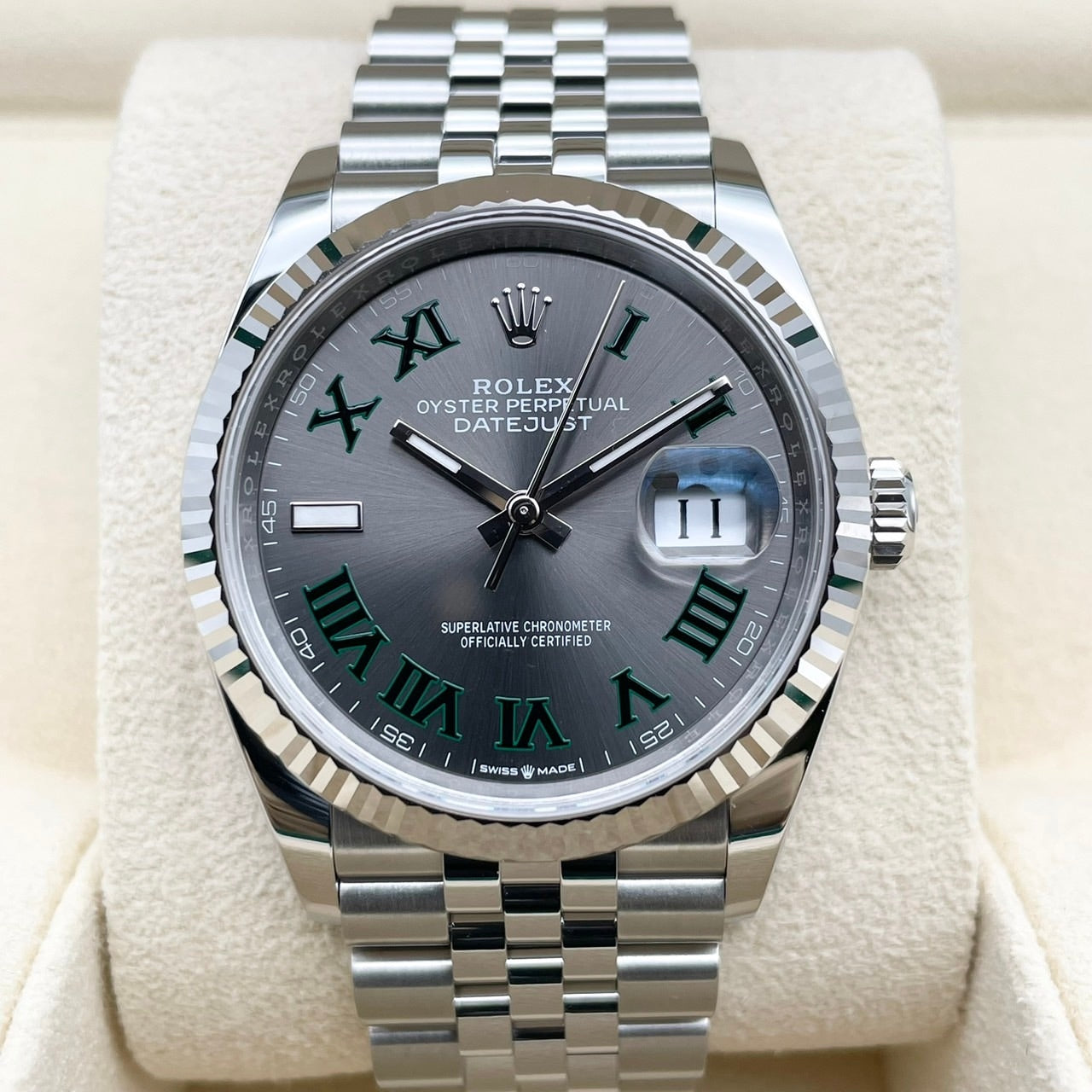 プレオウンド ロレックス デイトジャスト 126234 スレートローマン ジュビリーブレス 36mm