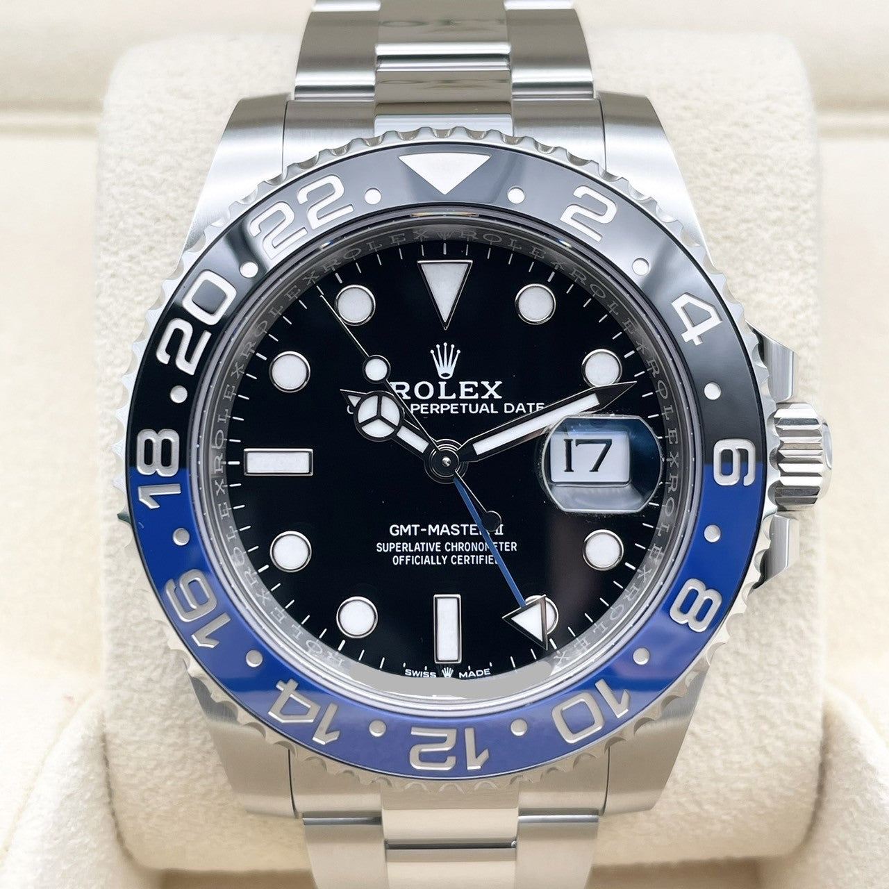 Pre-Owned Rolex GMT Master II 126710BLNR Oyster Bracelet Black Batman 40mm