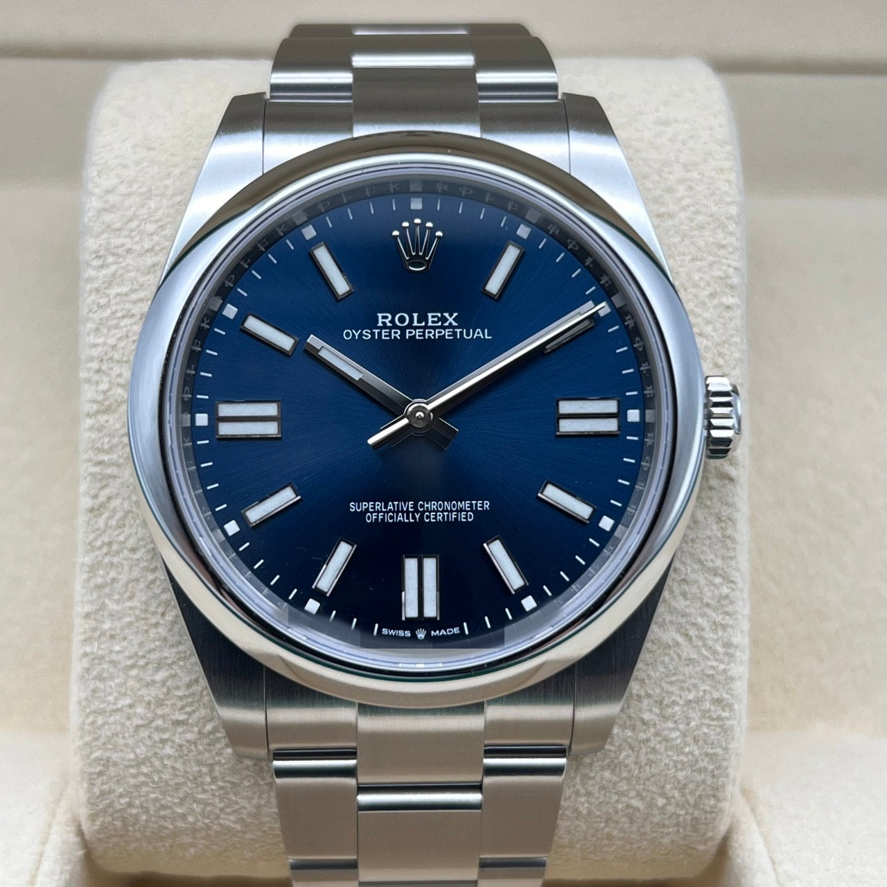 プレオウンド ロレックス オイスターパーペチュアル 124300 オイスターブレスレット ブルー 41mm