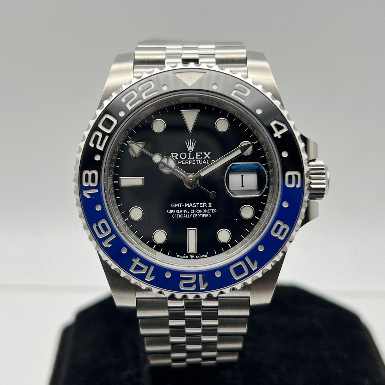 Pre-Owned Rolex GMT Master II 126710BLNR Batman 40mm Stainless Steel Jubilee Bracelet