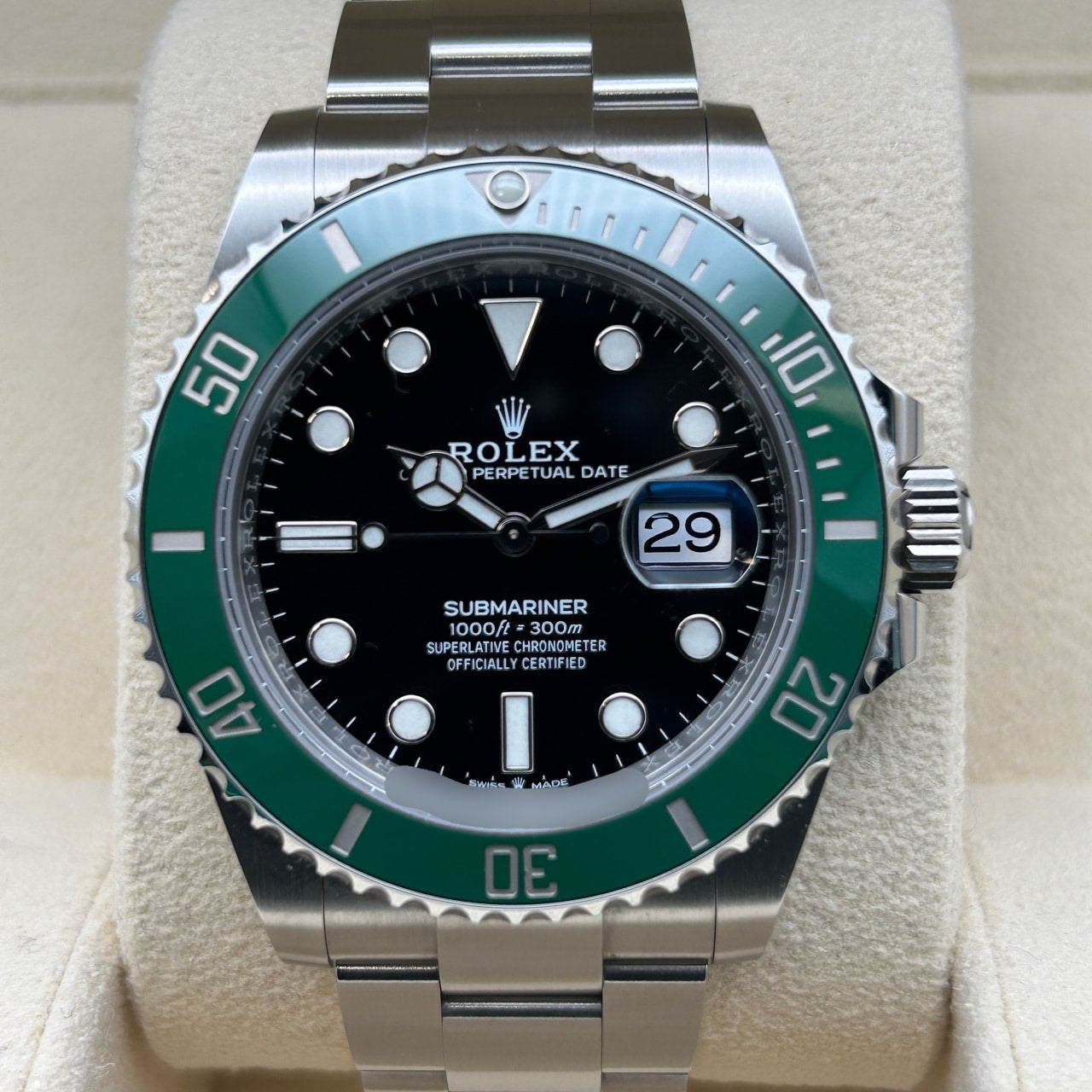 Pre-Owned Rolex Submariner Date 126610LV Oyster Bracelet Black