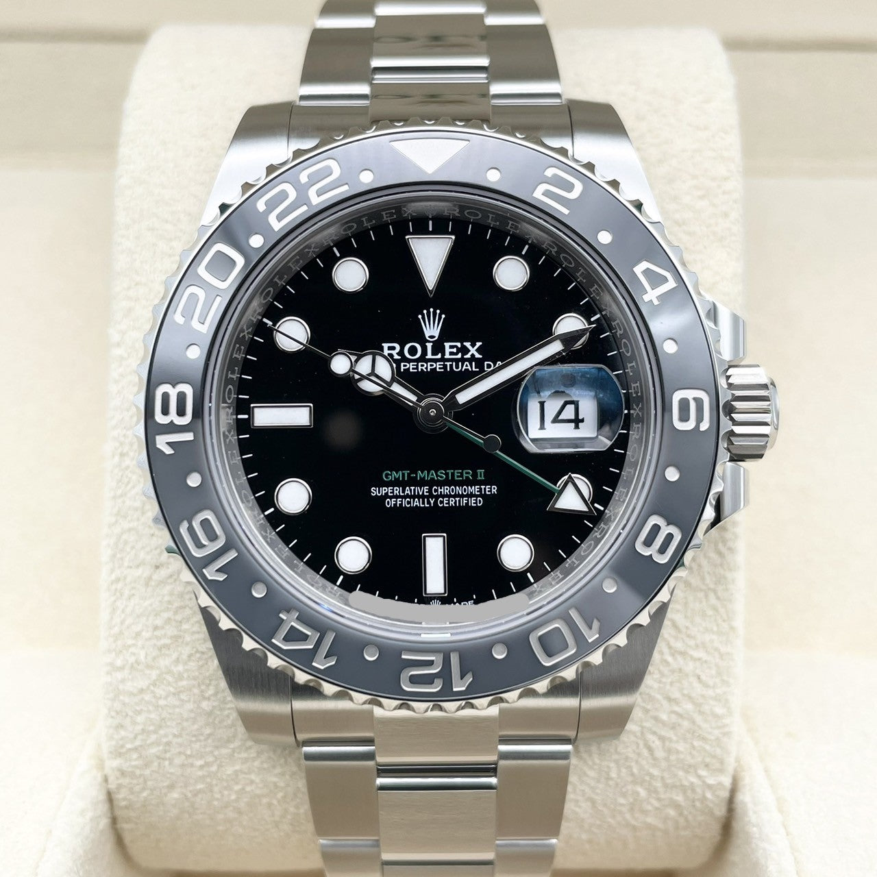 [2024 년의 새로운 릴리스! ! Rolex GMT 마스터 II 126710GRNR 검은 굴 팔찌 40mm