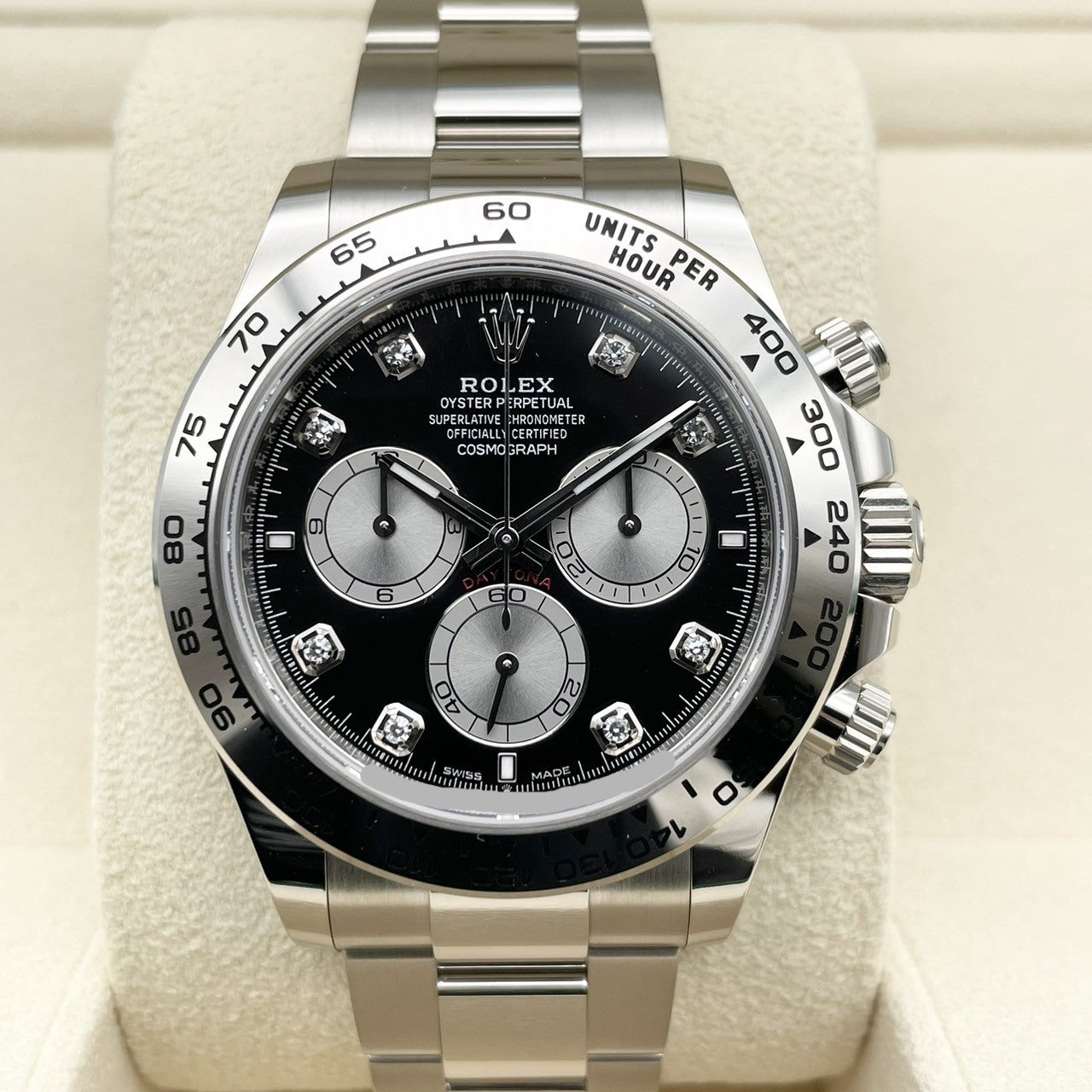 Rolex Daytona 126509G Diamond Bright Black & Steel 40mm