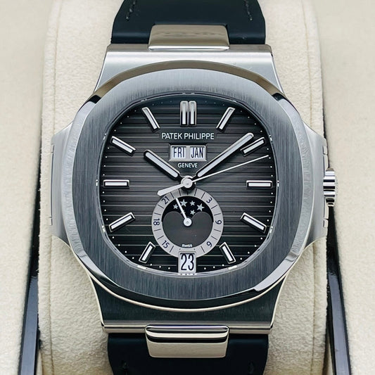 Pre-Owned Patek Philippe Nautilus Annual Calendar 5726A-001 Black 40.5mm