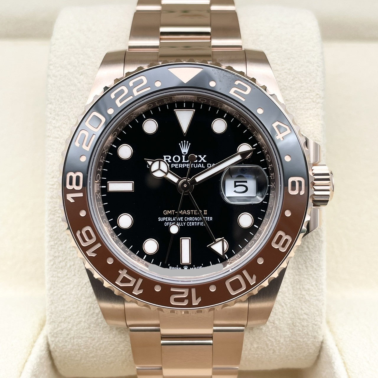 Pre-Owned Rolex GMT Master II 126715CHNR Black Everrose Gold 40mm