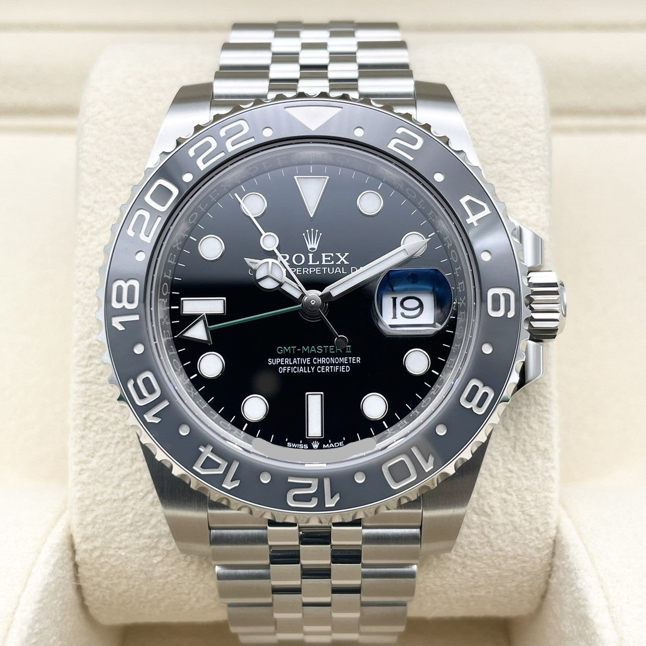 [2024 년의 새로운 릴리스! ! Rolex GMT 마스터 II 126710GRNR 검은 요빌 팔찌 40mm
