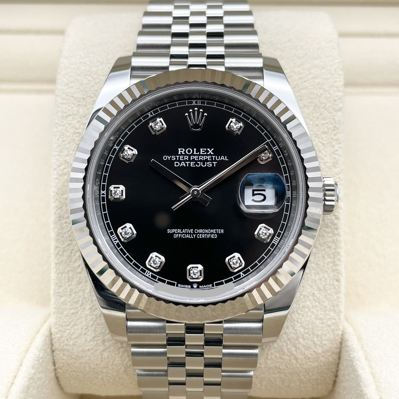 プレオウンド ロレックス デイトジャスト 126334G ブラック ジュビリーブレス 41mm