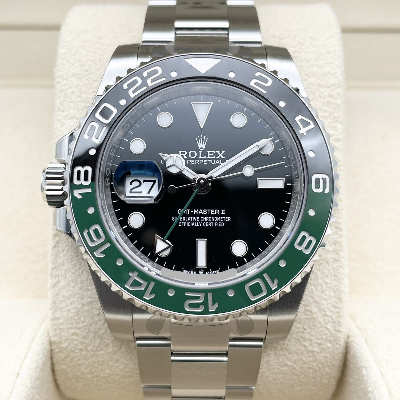 [전체 보호 스티커 포함! ! Rolex GMT 마스터 II 126720VTNR 굴 팔찌 40mm