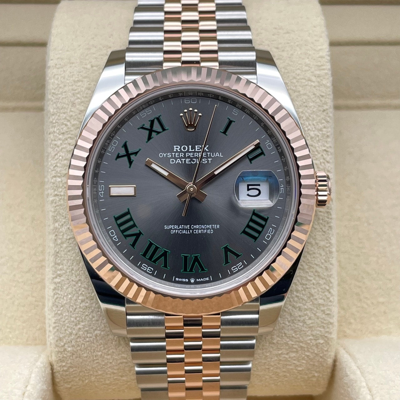 ロレックス デイトジャスト 126331 スレートローマ ジュビリーブレス 41mm