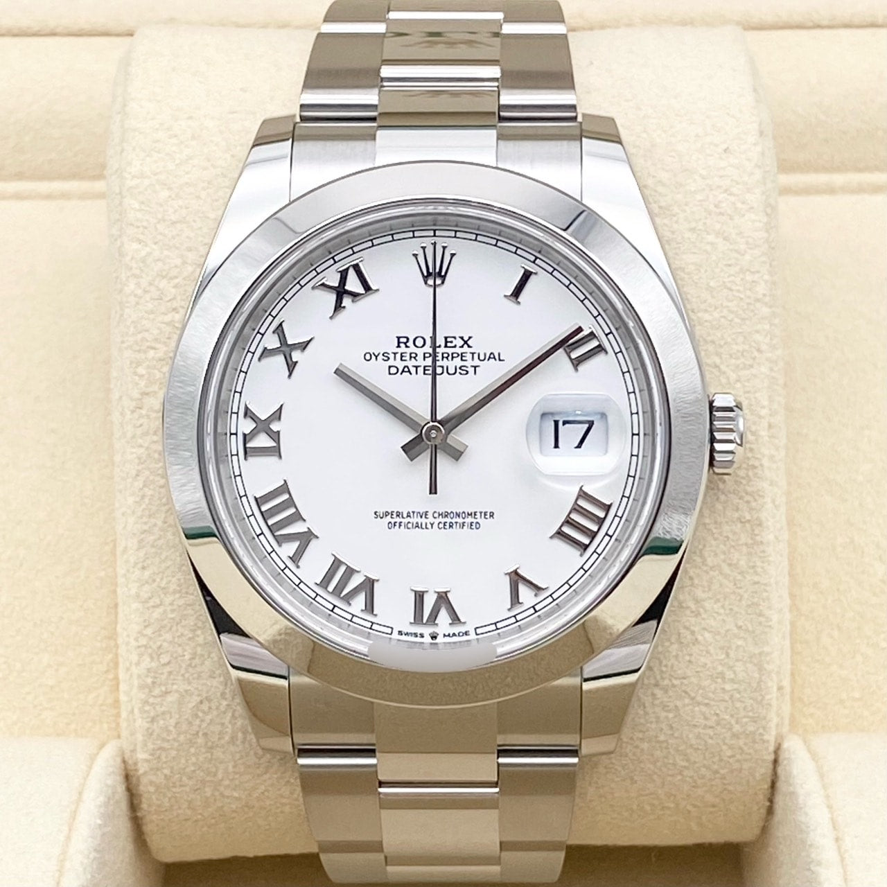 プレオウンド ロレックス デイトジャスト 126300 ホワイトローマン オイスターブレス 41mm