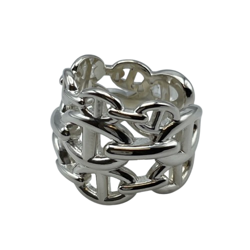 Pre-Owned Hermes Chaine d'Ankle Anchenering GM56 Silver 925