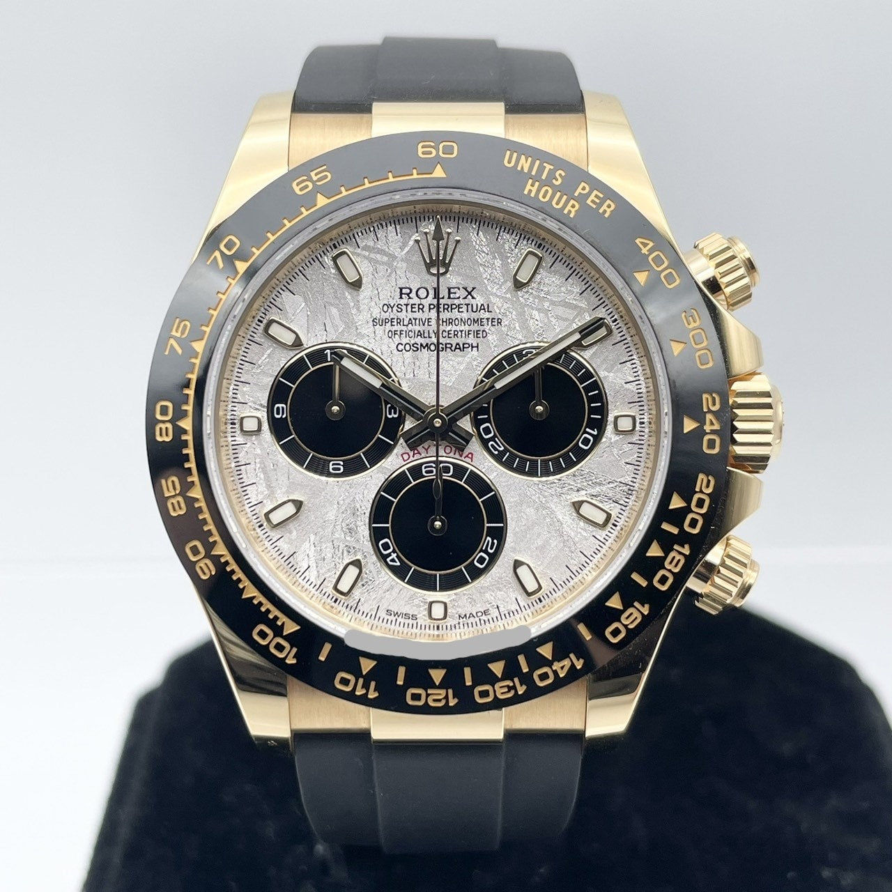 プレオウンド ロレックス デイトナ 116518LN メテオライト&ブラック ブラックラバーベルト 40mm