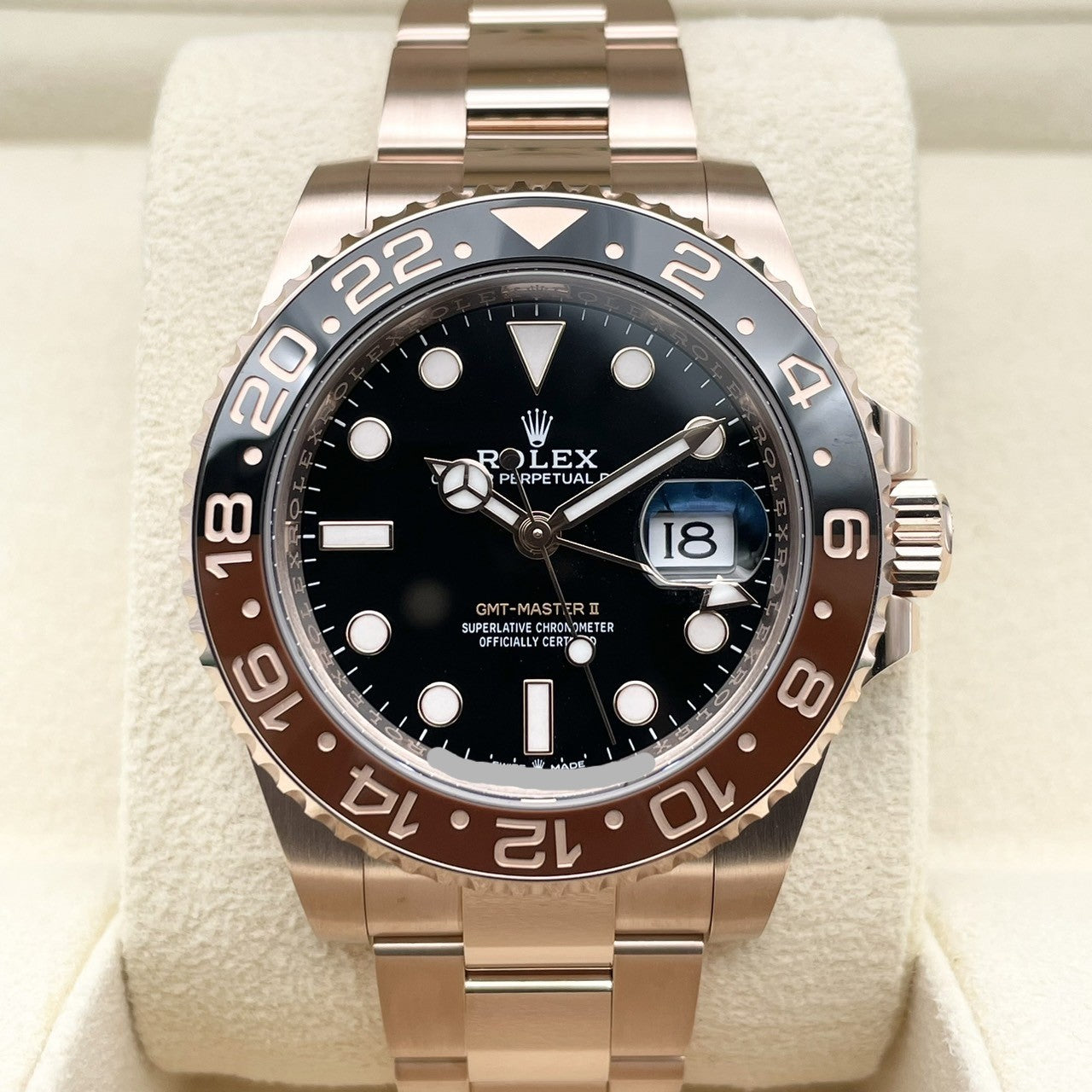 Pre-Owned Rolex GMT Master II 126715CHNR Black Everrose Gold 40mm