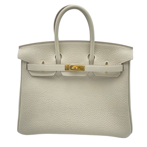 Hermes Birkin 25 Cretogo Gold 하드웨어 W는 새겨 져 있습니다