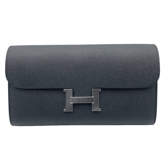 Preowned Hermes Constance Tugo Noir Vaud Epson Silver Fittings W Engraved