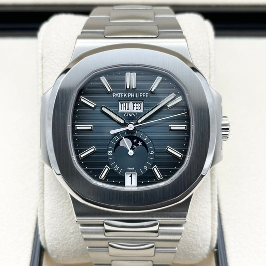 Pre-Owned Patek Philippe Nautilus Annual Calendar 5726A-001 Black 40.5mm