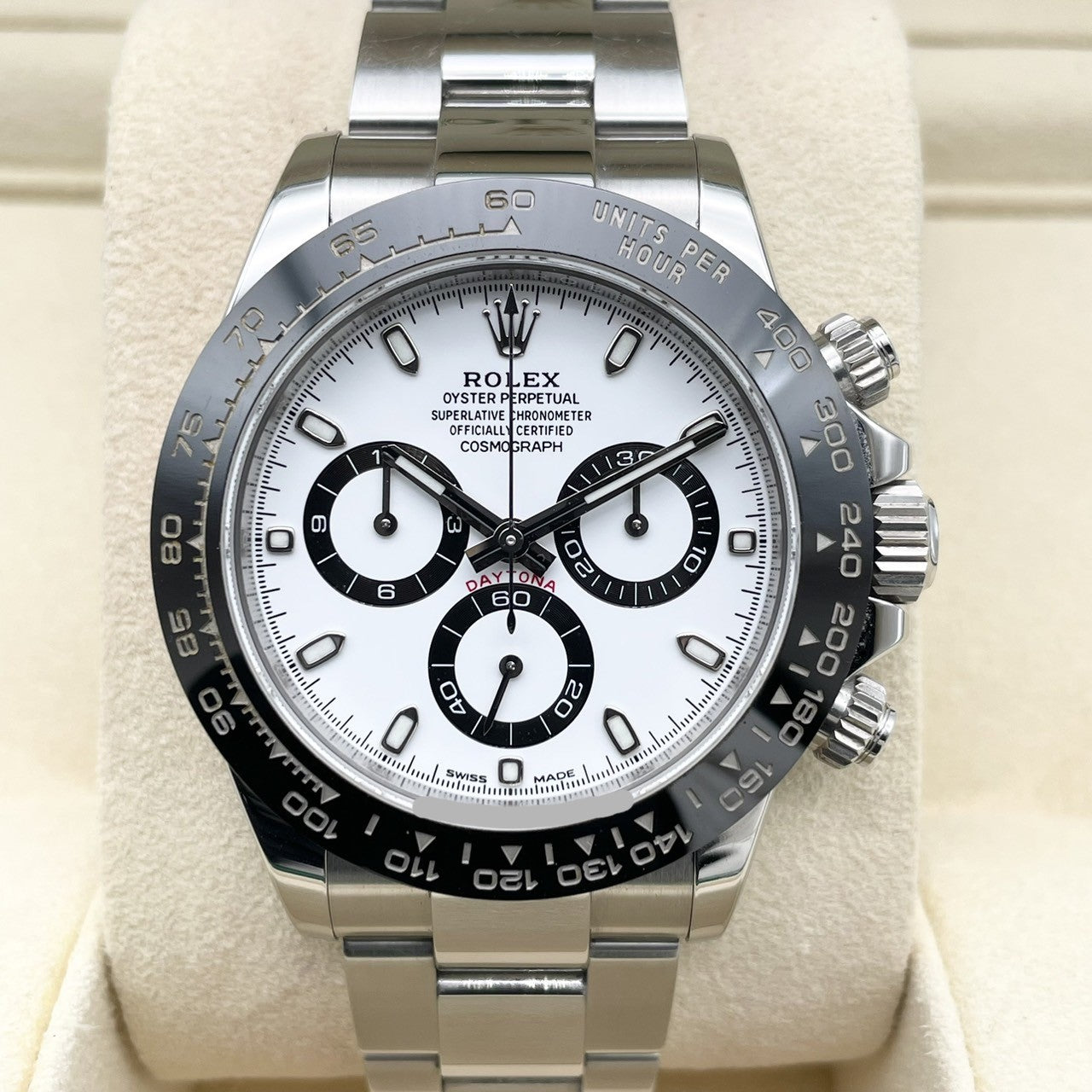 사전 소유 롤렉스 데이토나 116500LN 굴 팔찌 흰색 40mm