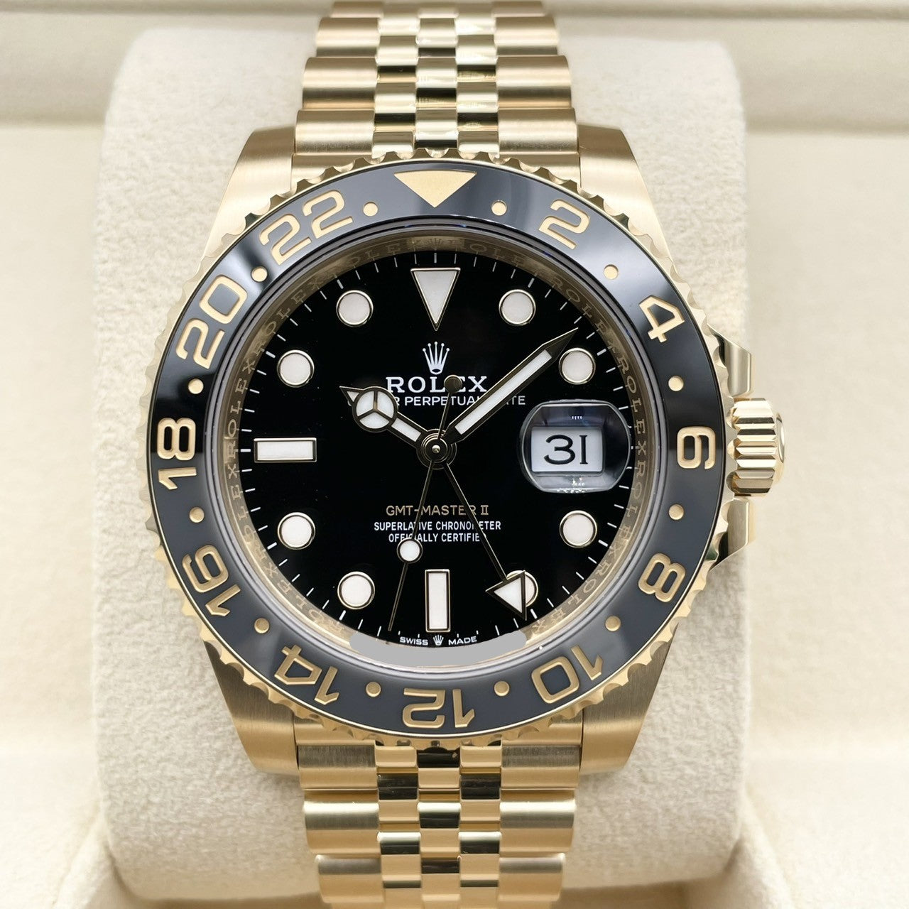 Pre-Owned Rolex GMT Master II 126718GRNR Jubilee Bracelet Black